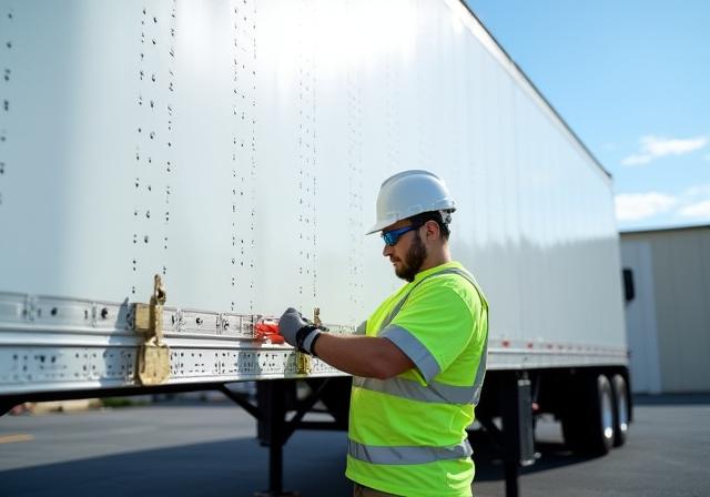 181 Transportation Full Truckload trailer being loaded at a Sacramento facility