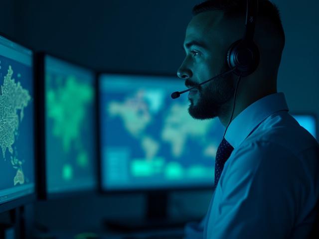 Logistics dispatcher coordinating an urgent delivery in Sacramento