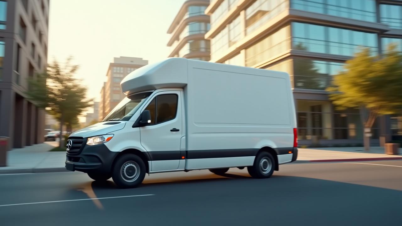 181 Transportation LLC professional delivery vehicle in a Sacramento commercial district
