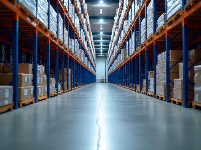 Clean, modern warehouse facility in Sacramento with high-density racking